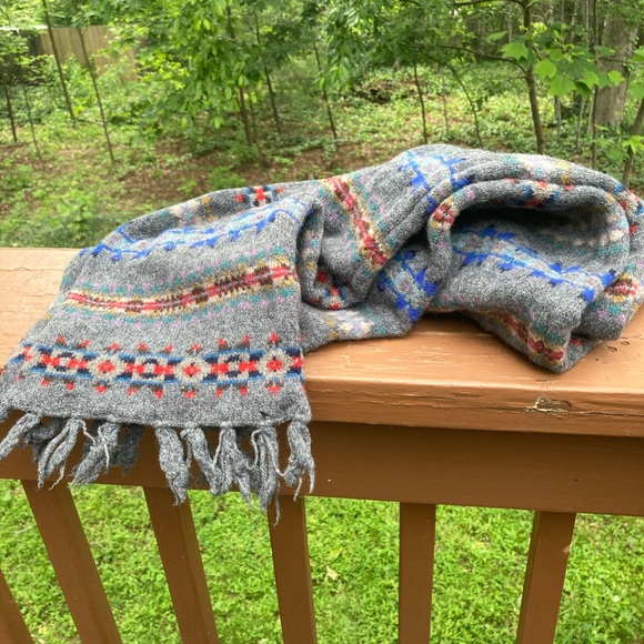J. Crew woolen colorful scarf - Picture 1 of 8